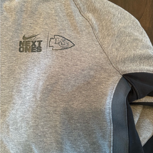 Nike Gray Kansas City Chiefs Zip-Up Hoodie dri-fit next ones - Picture 14 of 14